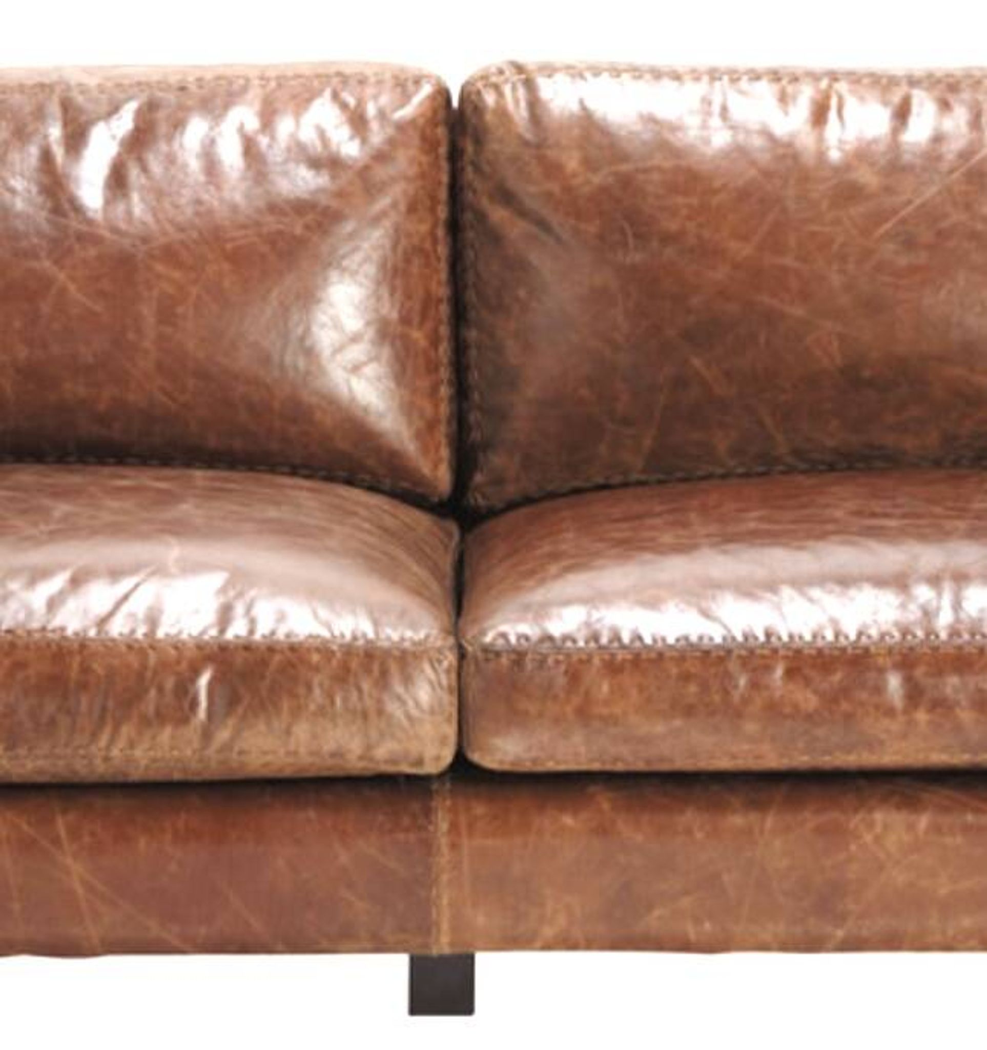 Canapé scandinave vintage en cuir