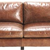 Canapé scandinave vintage en cuir