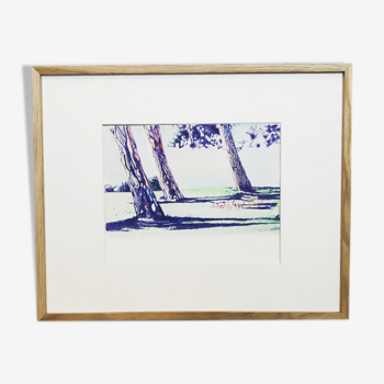 Forêt magique, par Lilou, tableau unique