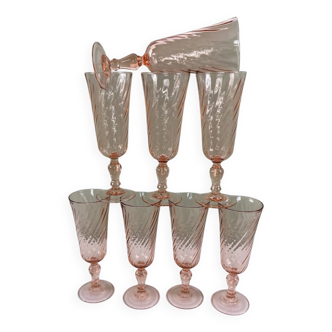 8 vintage Rosaline flutes