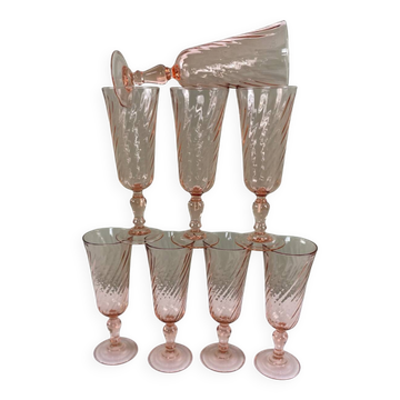 8 vintage Rosaline flutes
