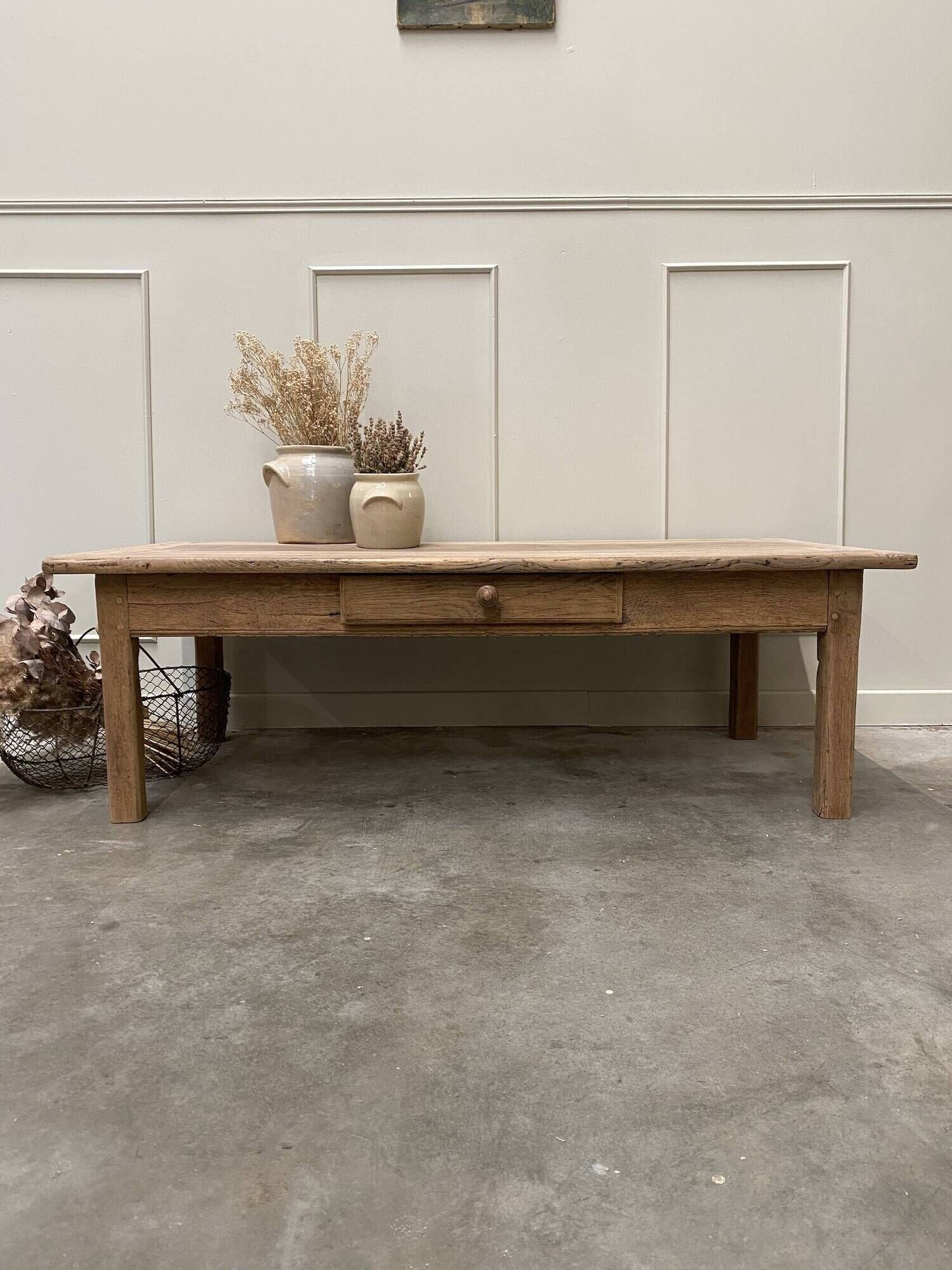 Coffee table and firm.