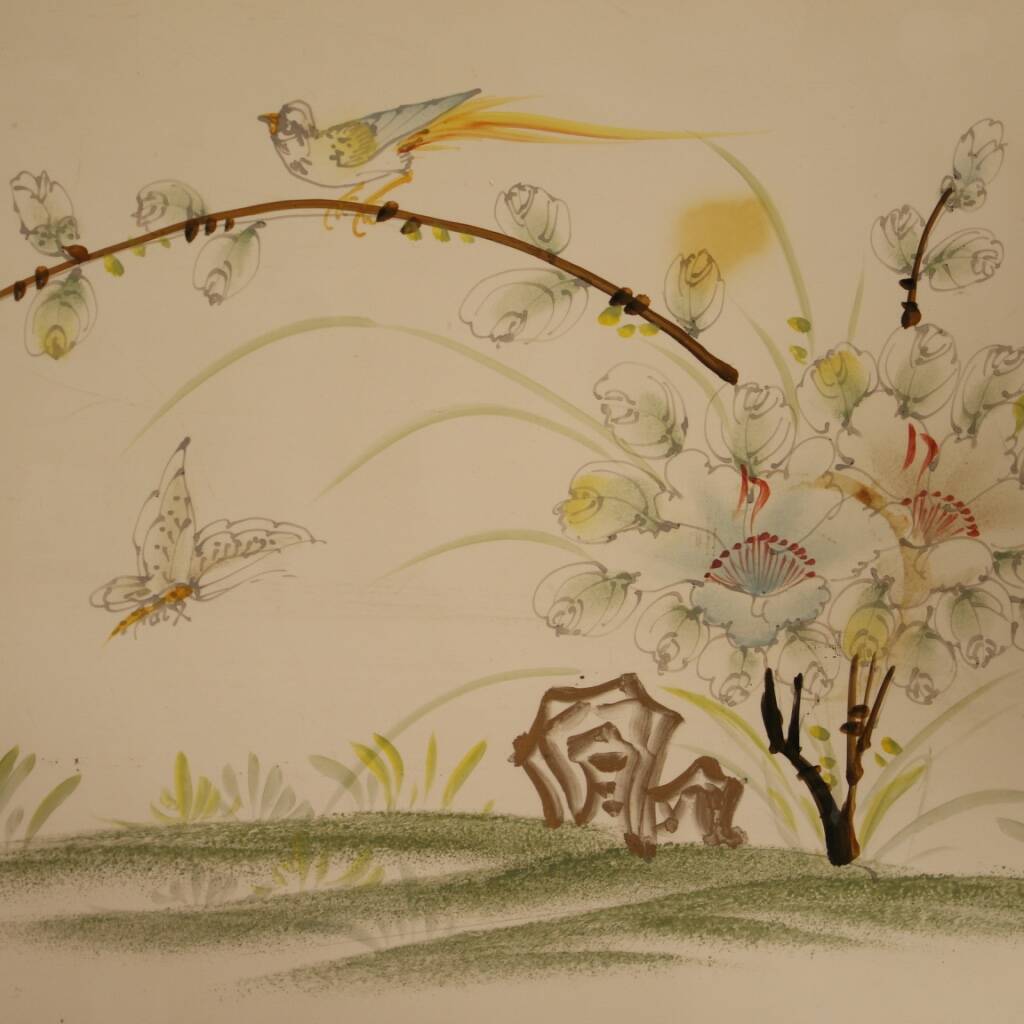 Four French coffee tables in lacquered and painted wood