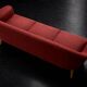 Vintage Mid-Century Scandinavian Modern 3-Seater Red Sofa
