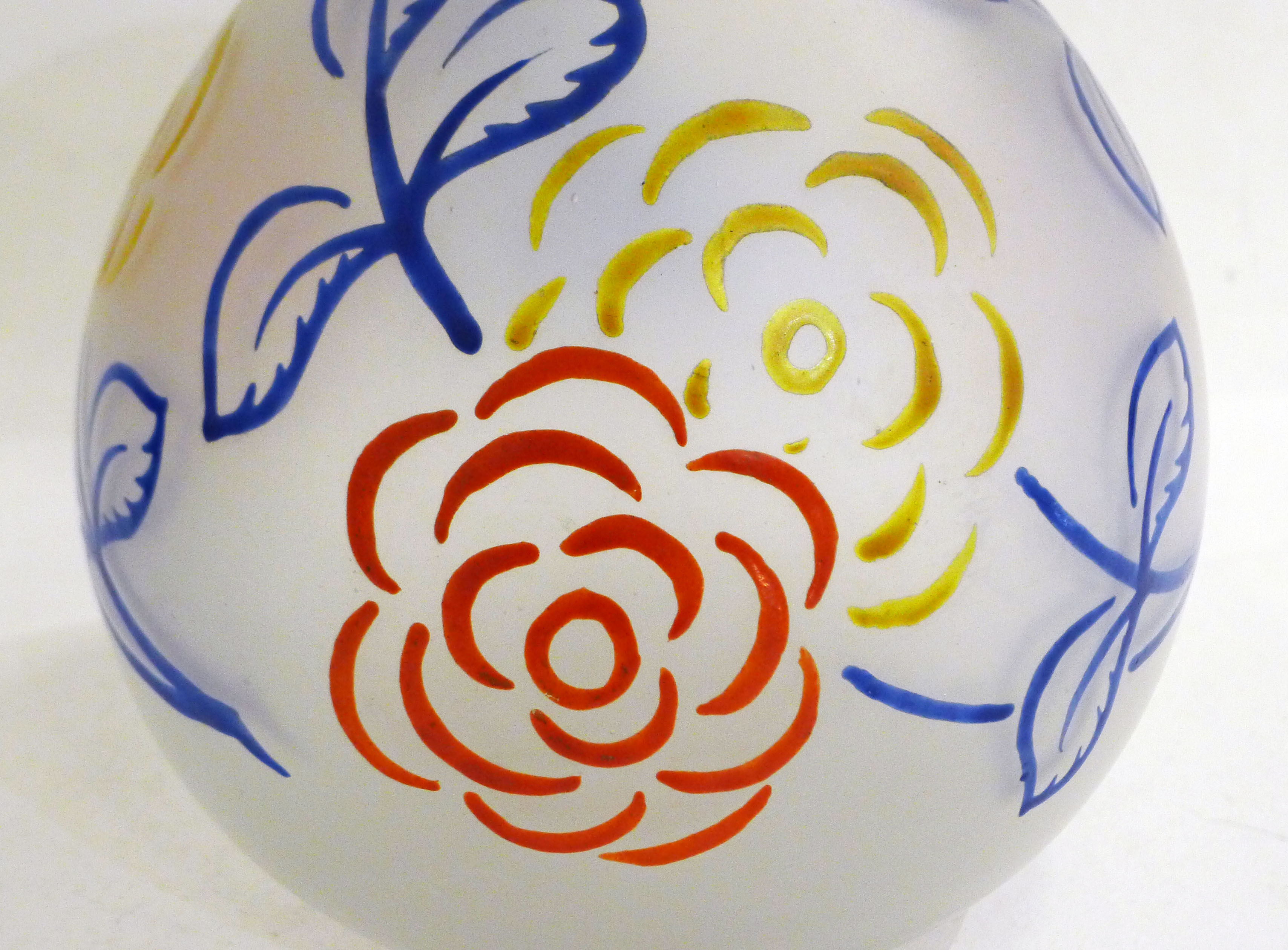 Art Deco vase in primary colors