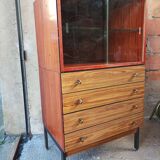 Vintage 60s display cabinet signed simat made in France