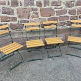 4 chaises de jardin terrasse pliantes vintage