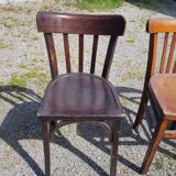 Set of six mismatched Baumann bistro chairs