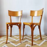 Pair of Baumann bistro chairs
