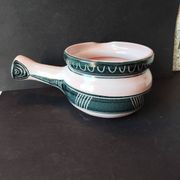 French artisan ceramics – decorative pan in Capron style – year