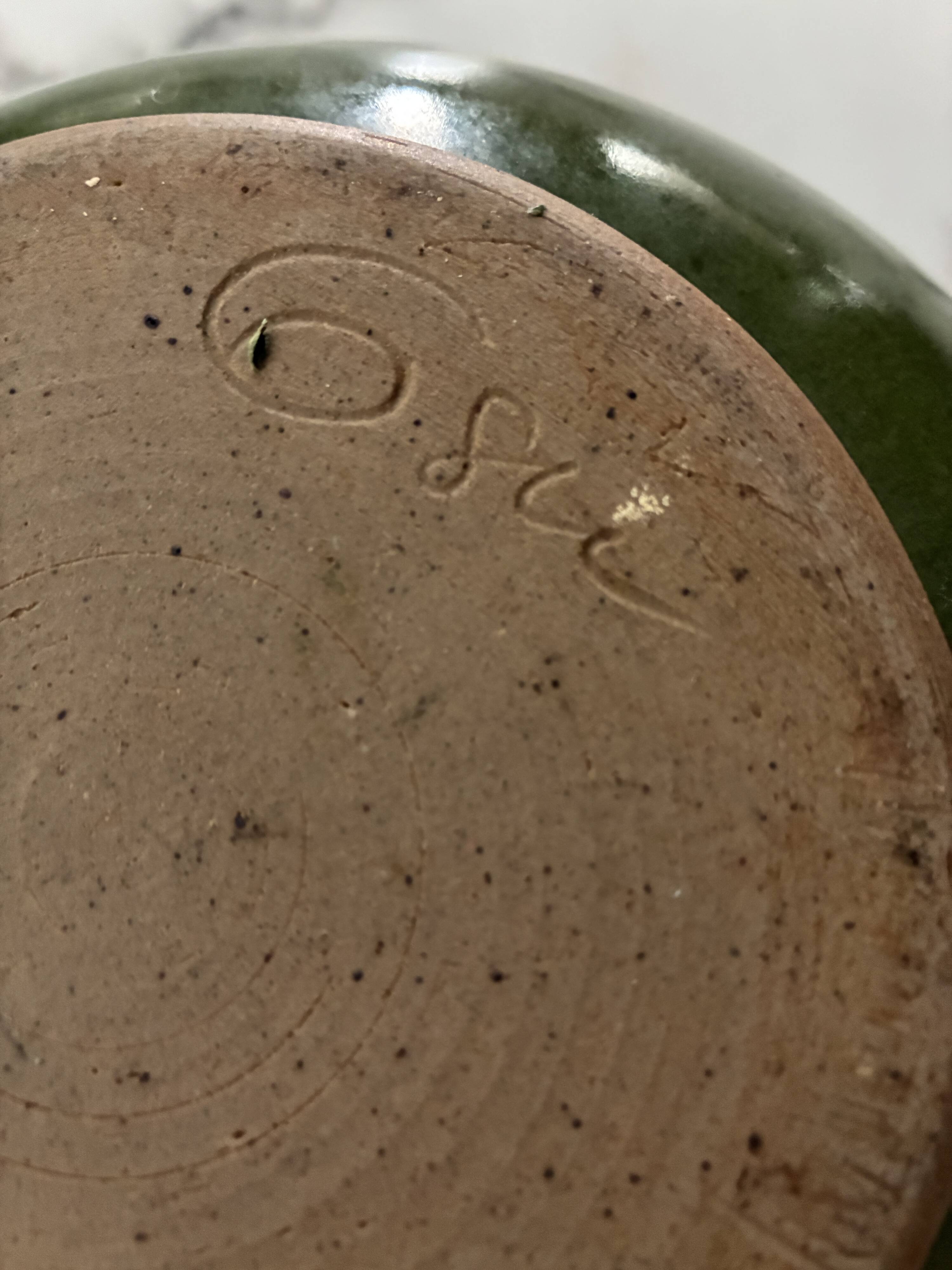 Glazed stoneware salad bowl Poterie du Der