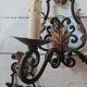 2 wrought iron sconces