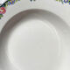 8 Digoin opaque porcelain soup plates with floral pattern "3984" ~