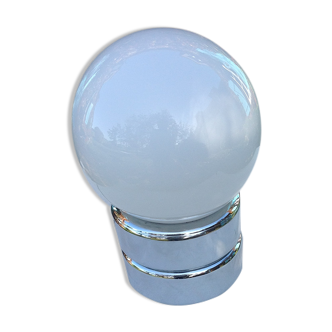 Vintage chrome and opaline lamp, 70s