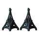 Art Nouveau pair of andirons in cast iron in the style of Hector Guimard, decor.