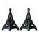 Art Nouveau pair of andirons in cast iron in the style of Hector Guimard, decor.