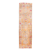 Tapis de couloir vintage orange doux 3x11, en laine, 90x330 cm