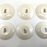 6 cups blue Gien Renaissance coffee