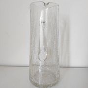 Artisanal cracked glass pitcher 24.5 cm