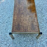Elm magnifying glass coffee table circa 1970