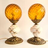 Set of French Hollywood Regency lamps