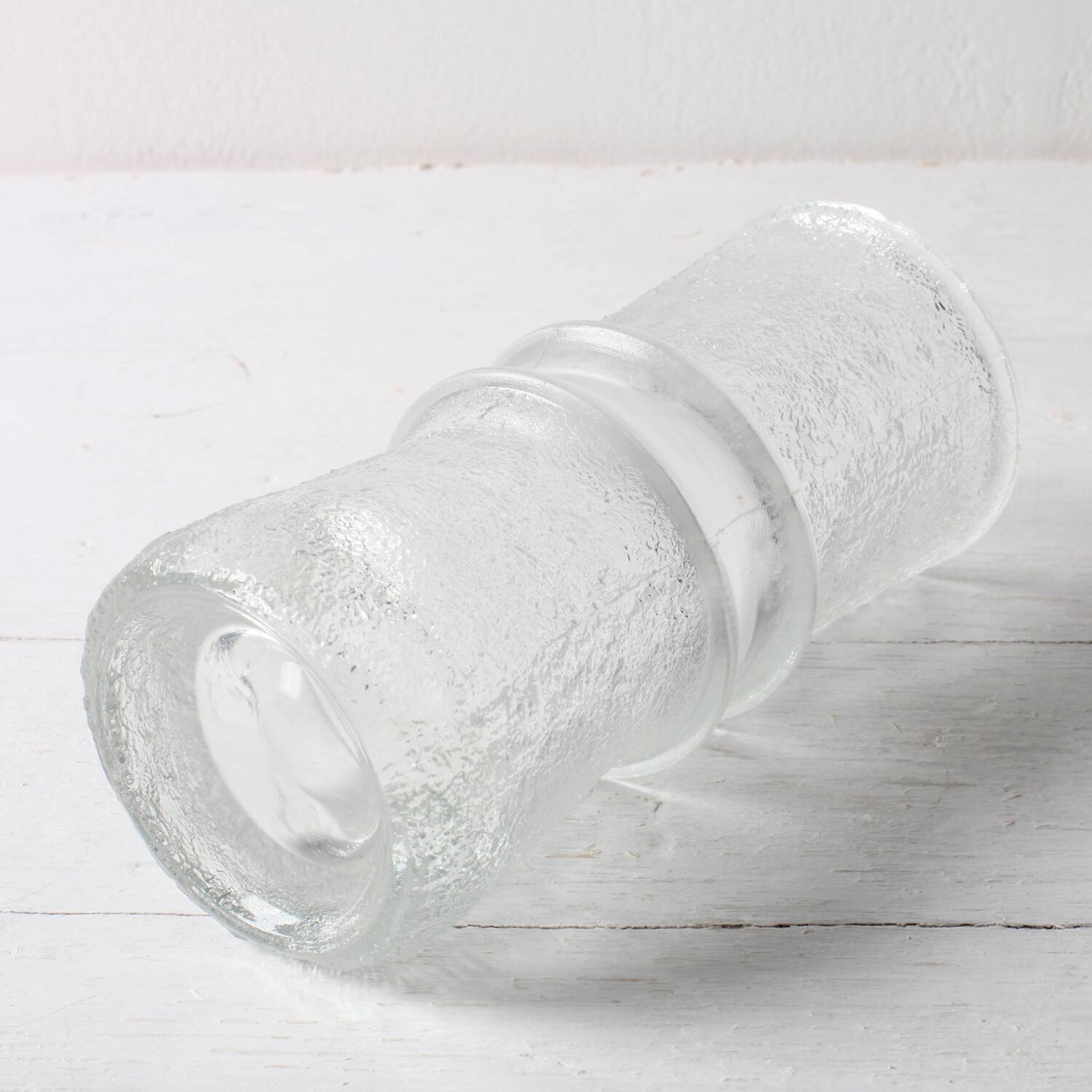 Mid-Century Modern Pressed Glass Vase: Pavel Panek Design, Rudolfova Hut