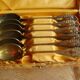 Vintage brass teaspoons
