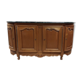 Louis XV style sideboard in cherry wood 4 doors