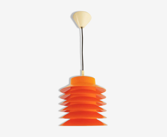 Suspension en plastique orange des années 1970