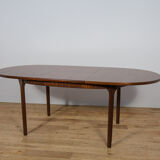 Mid-century teak oval extendable dining table from McIntosh, United Kingdom, 1960s