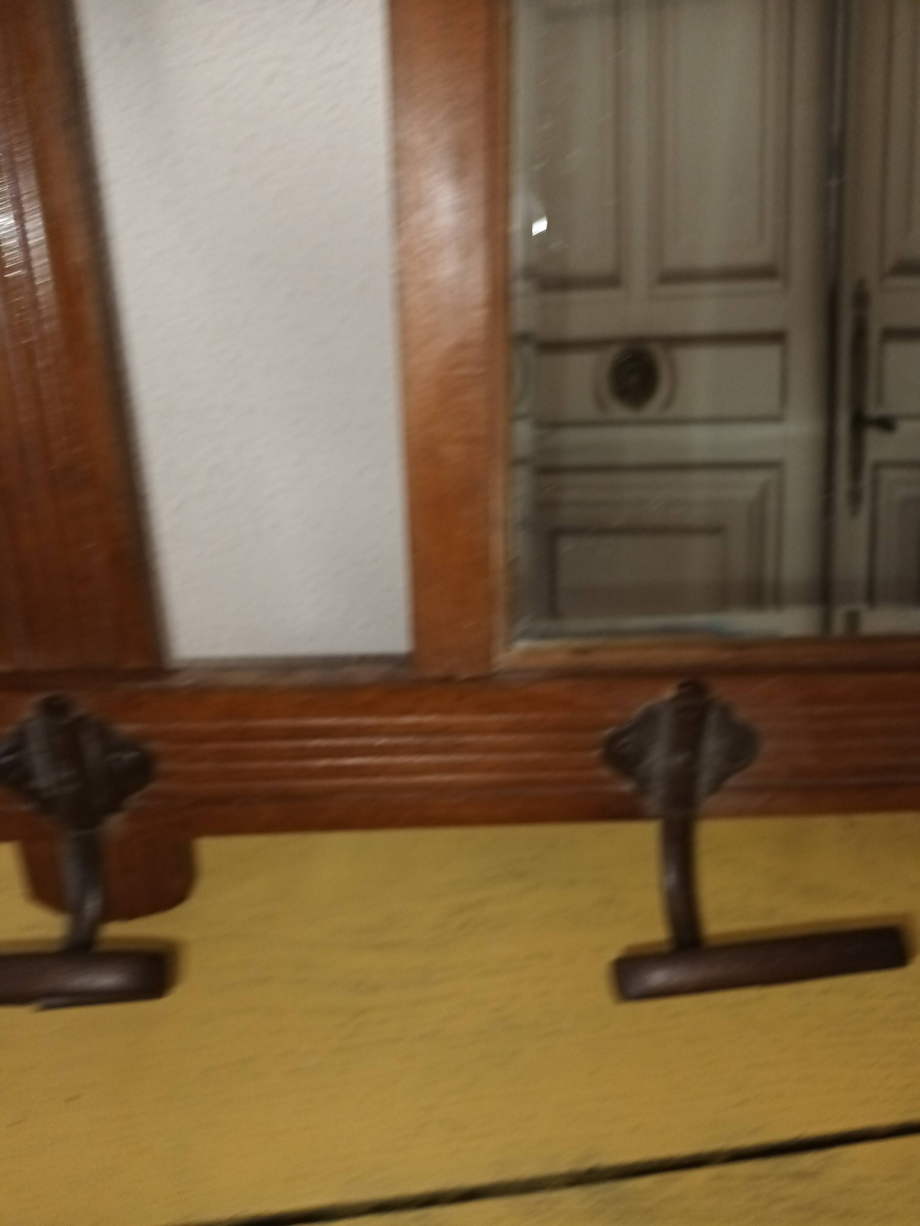 Wall coat rack with mirror