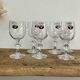 6 small Bohemian crystal glasses