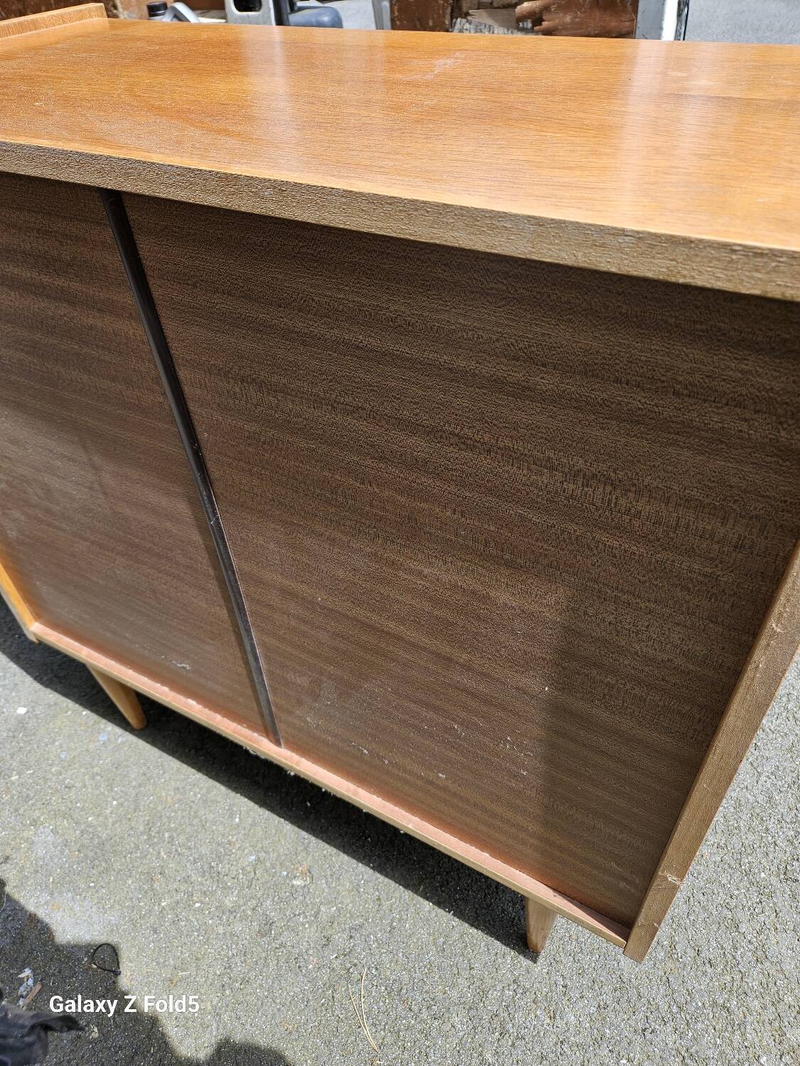 1950s compass foot chest of drawers