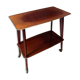 Rolling trolley in varnished mahogany