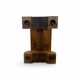 A small, rustic walnut wooden table, crafted from solid walnut wood, 1