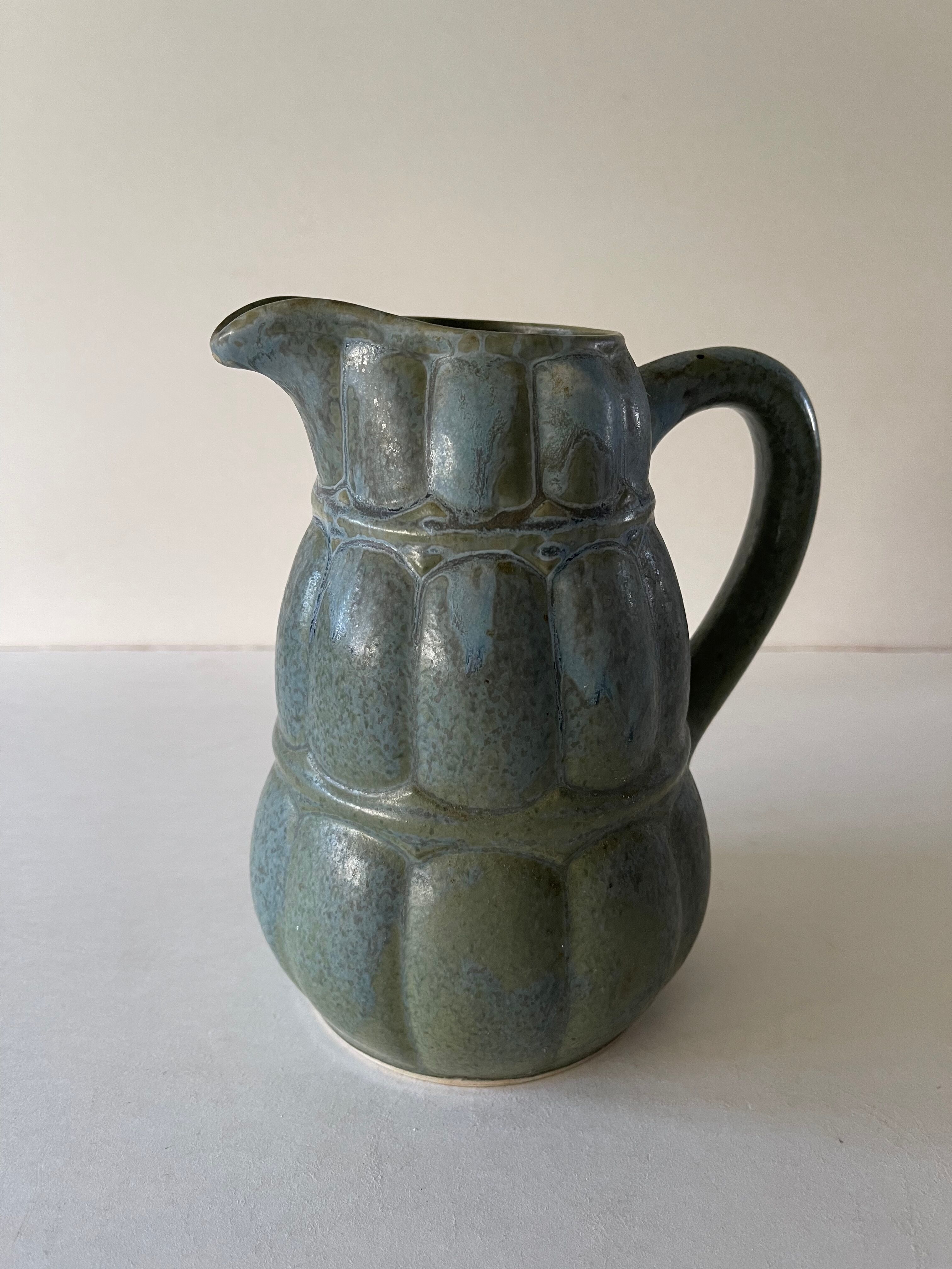 Art Nouveau pitcher in Denbac sandstone