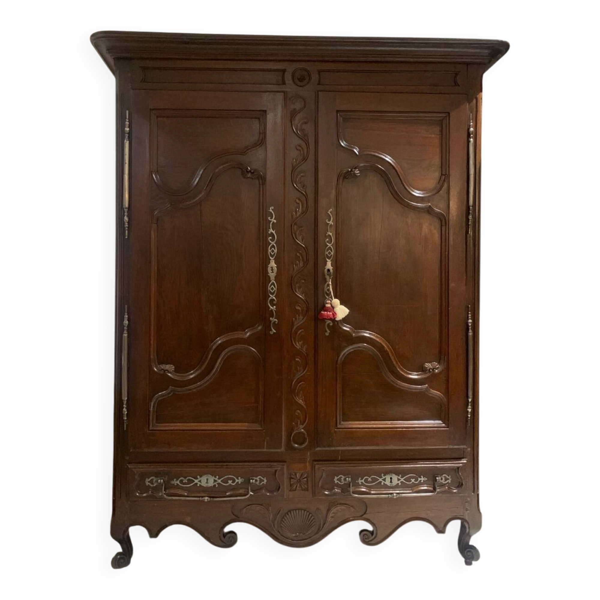 Antique Lorraine Wardrobe, 18th Century, Rustic Oak