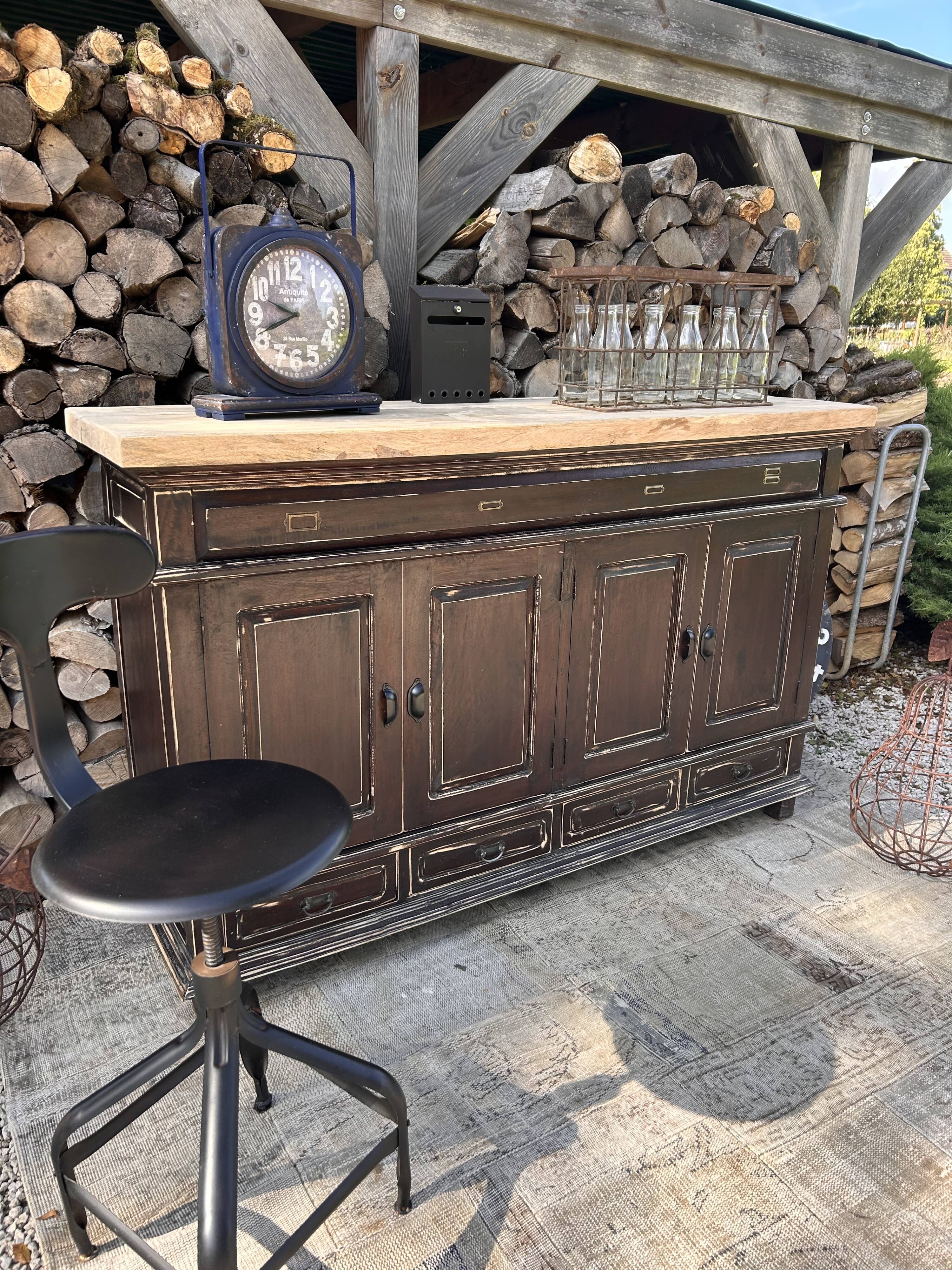 Meuble métier massif ébèné