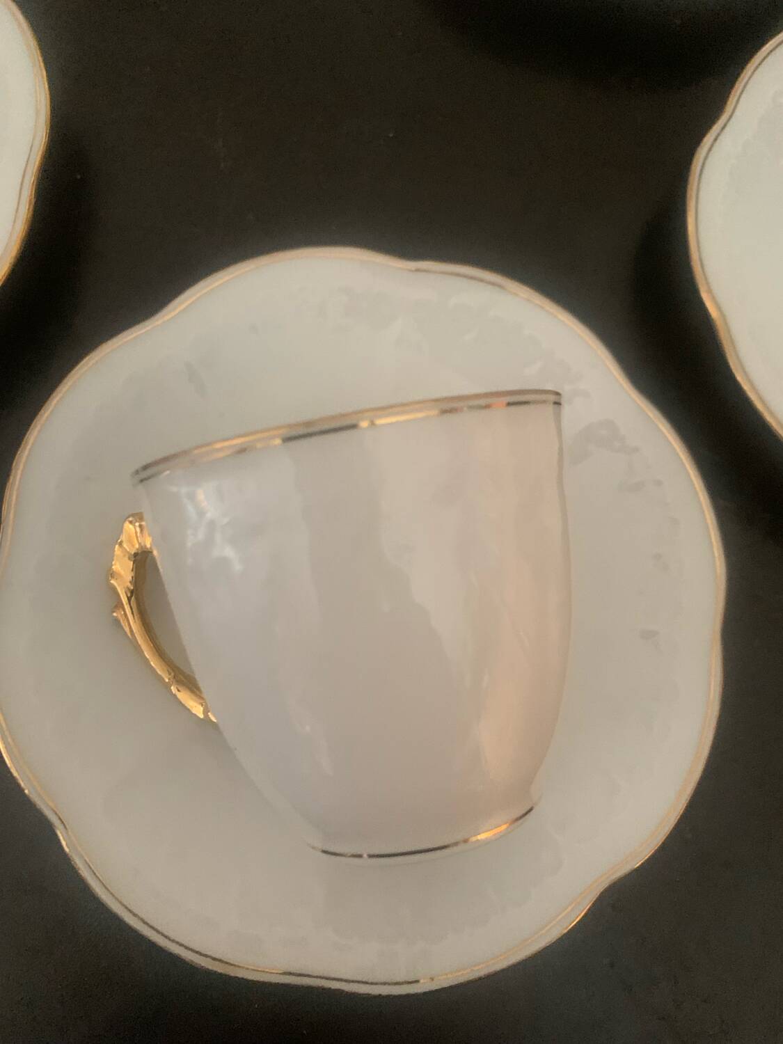 Set of 6 coffee cups and saucers