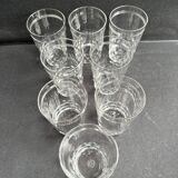 8 Baccarat Chauny tumbler glasses