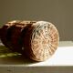 Glass bottle covered with wicker, France of the 60