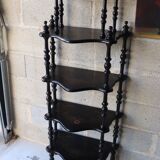 Antique black wood partition shelf in Napoleon style
