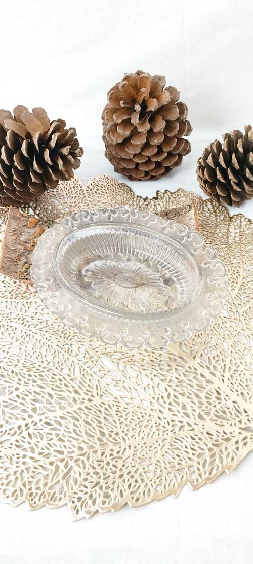 Vintage glass butter dish