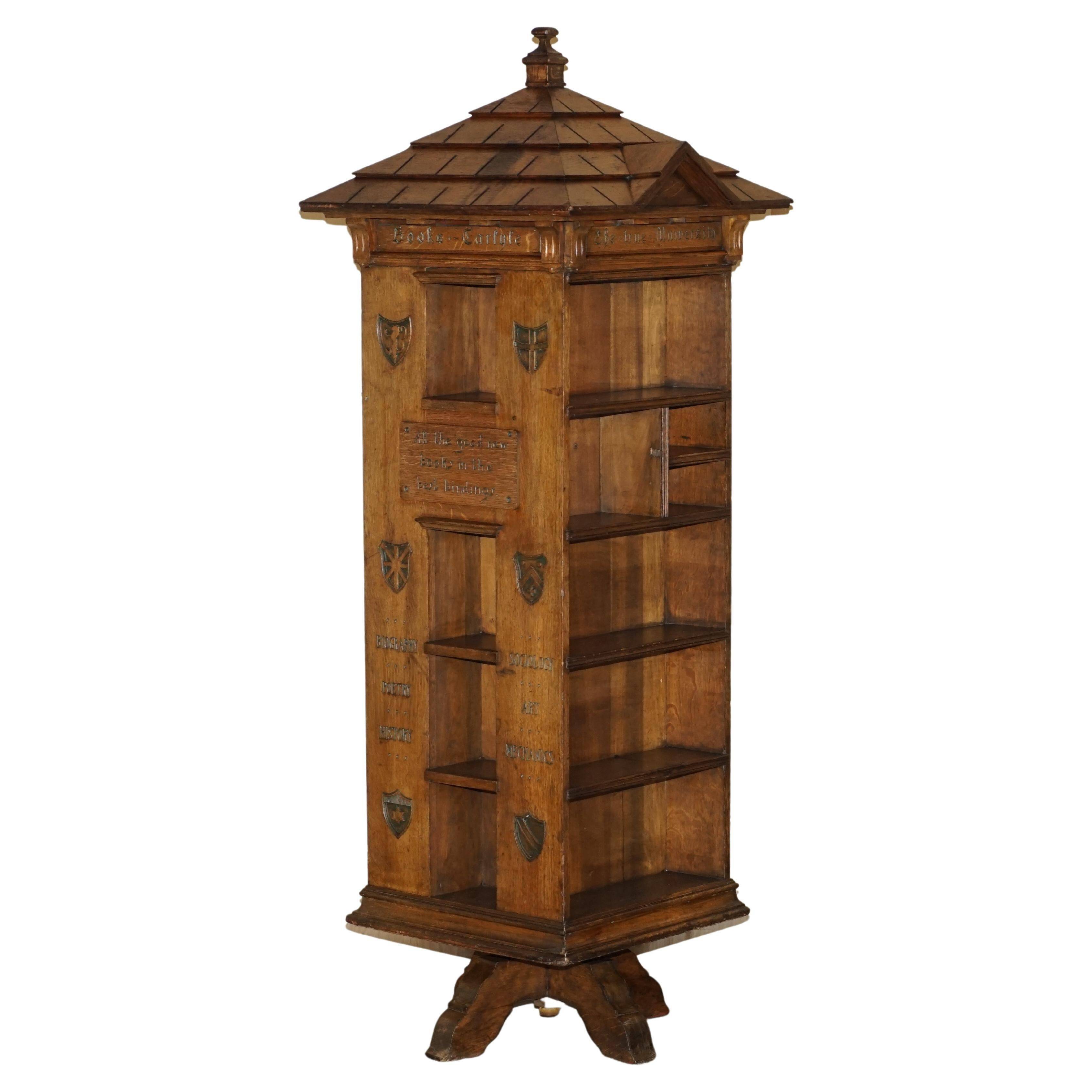 Antique rotating bookcase by Seymour Easton 1859-1916