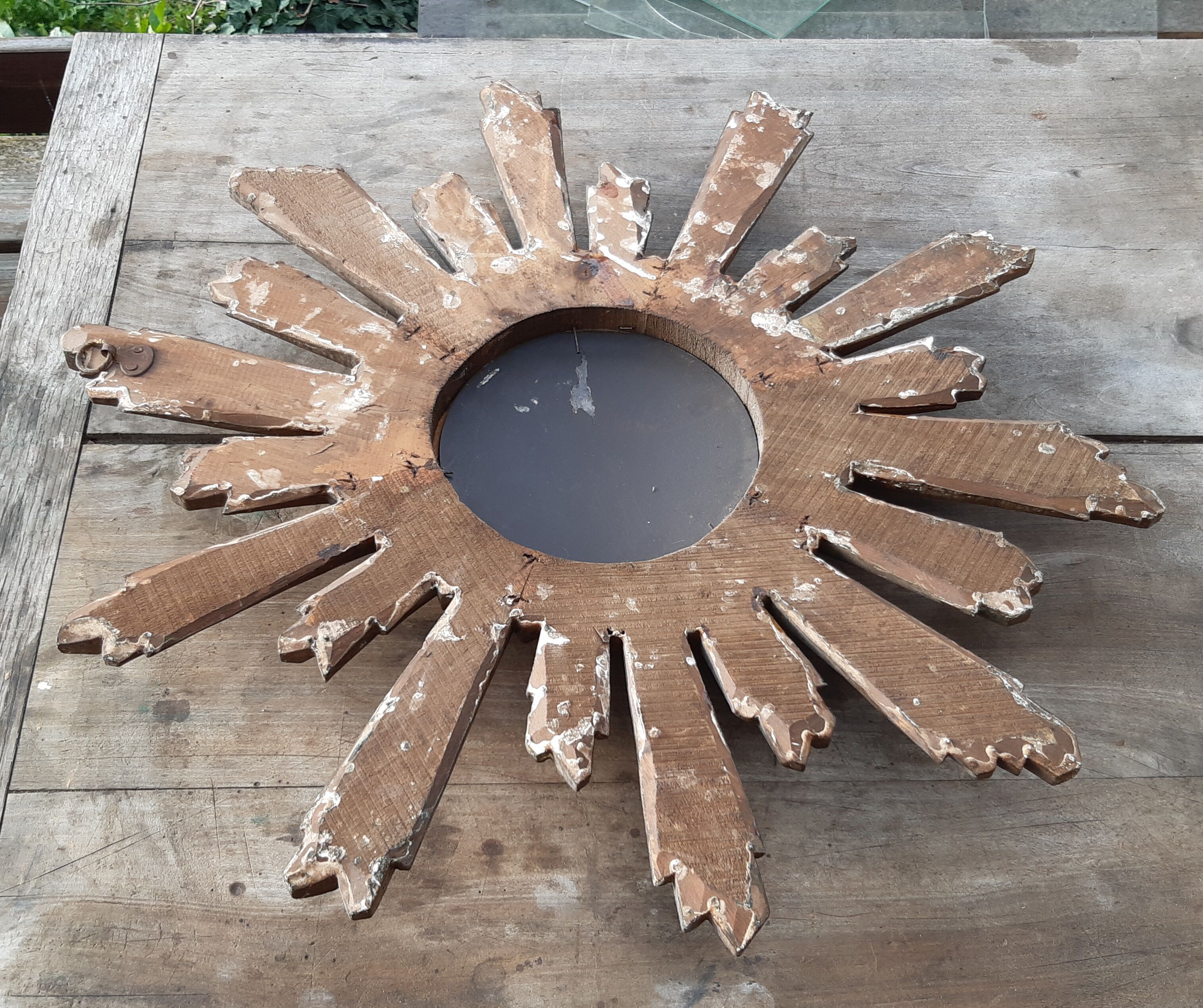 Wooden sun mirror 1950 - 60cm