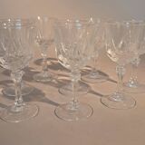 Set of 10 crystal liqueur glasses from Arques.