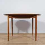 Mid-Century Teak Danish Round Dining Table, 1970s