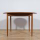 Table à manger ronde danoise vintage en teck, 1970s