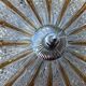 DKN Leuchte "sunburst" ceiling / wall light, RZB, two-tone, vintage, 1950s