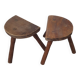 Set of 2 vintage cowherd stool